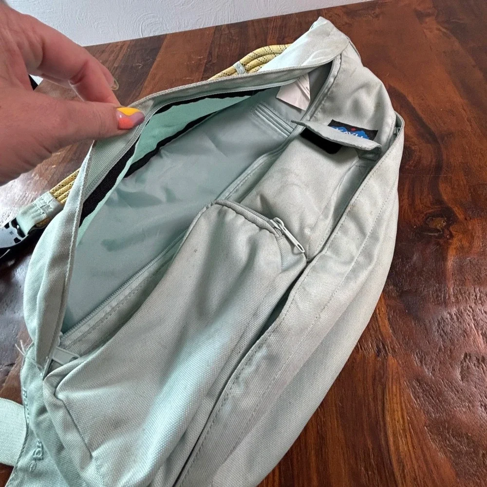 KAVU Rope Bag Mint Green Canvas Sling Crossbody Backpack Outdoors Gorpcore